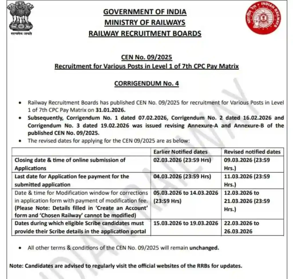 RRB Notification2026