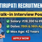 SVIMS Tirupati Recruitment 2026