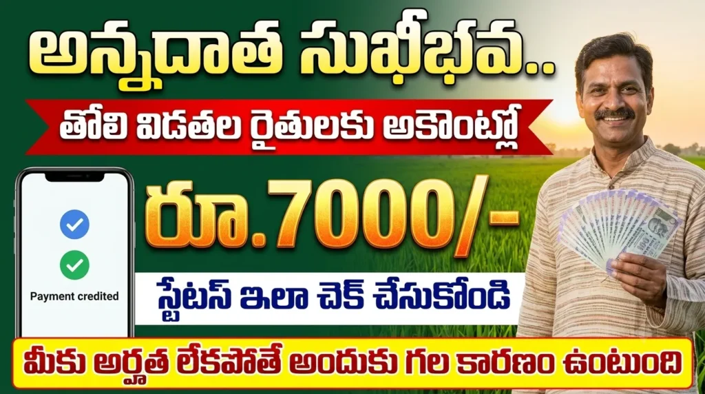 Annadatha Sukhibhava Payment Status Check2026