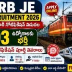 RRB JE Recruitment 2026