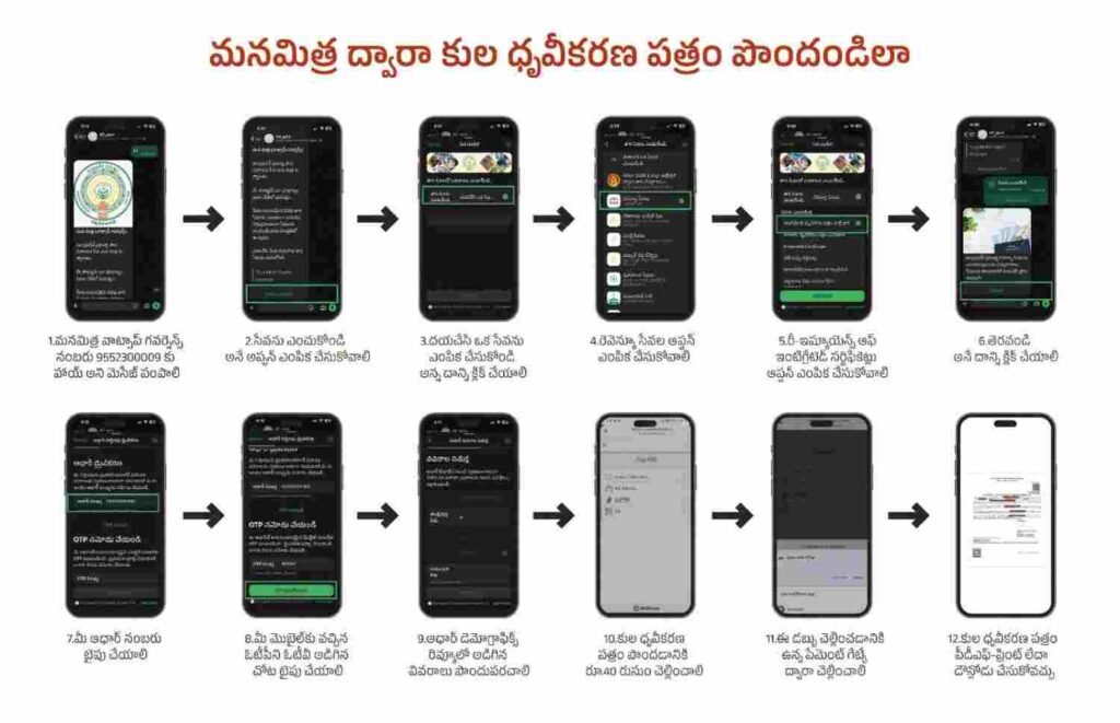 Ap Mana Mitra Cast Certificate Service