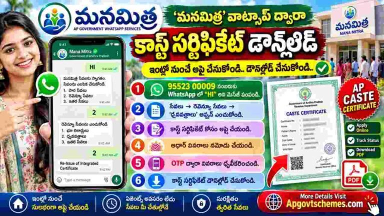 Ap Mana Mitra WhatsApp Cast Certificate Download